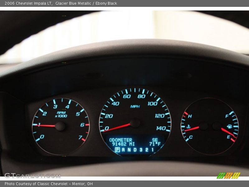 Glacier Blue Metallic / Ebony Black 2006 Chevrolet Impala LT