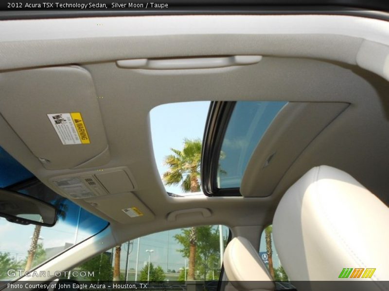 Silver Moon / Taupe 2012 Acura TSX Technology Sedan