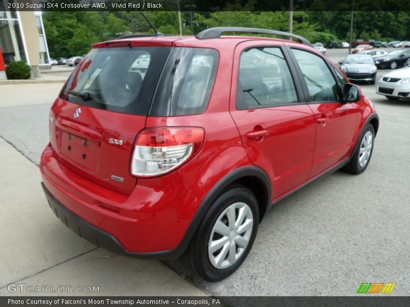 Vivid Red / Black 2010 Suzuki SX4 Crossover AWD