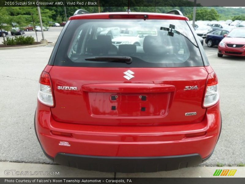 Vivid Red / Black 2010 Suzuki SX4 Crossover AWD