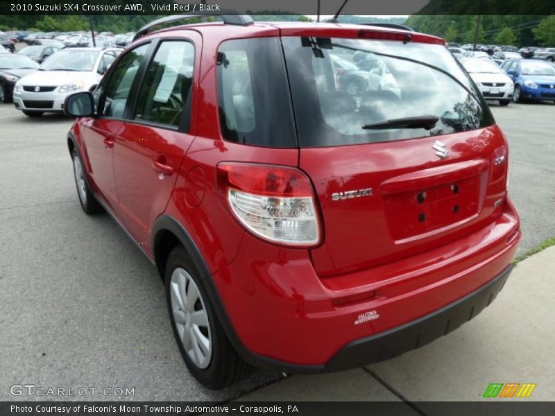 Vivid Red / Black 2010 Suzuki SX4 Crossover AWD