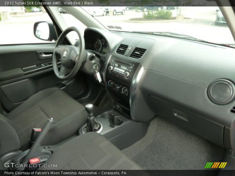 Vivid Red / Black 2010 Suzuki SX4 Crossover AWD