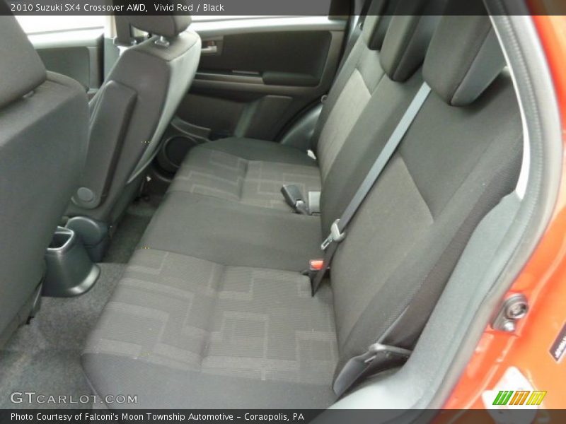 Vivid Red / Black 2010 Suzuki SX4 Crossover AWD