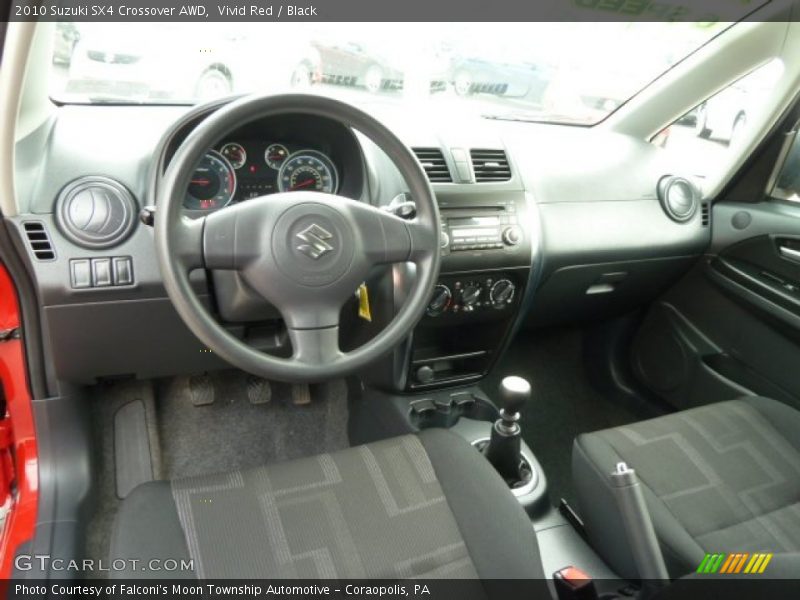 Vivid Red / Black 2010 Suzuki SX4 Crossover AWD