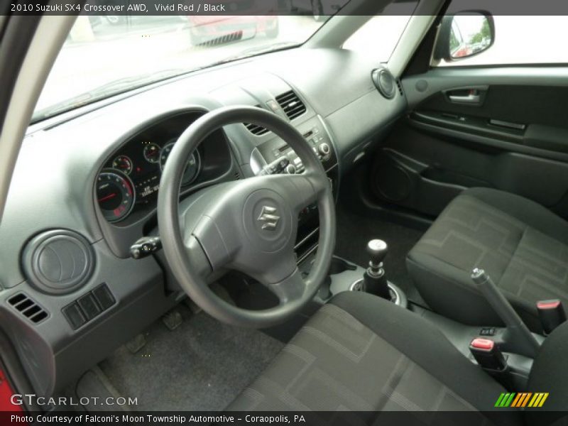 Vivid Red / Black 2010 Suzuki SX4 Crossover AWD