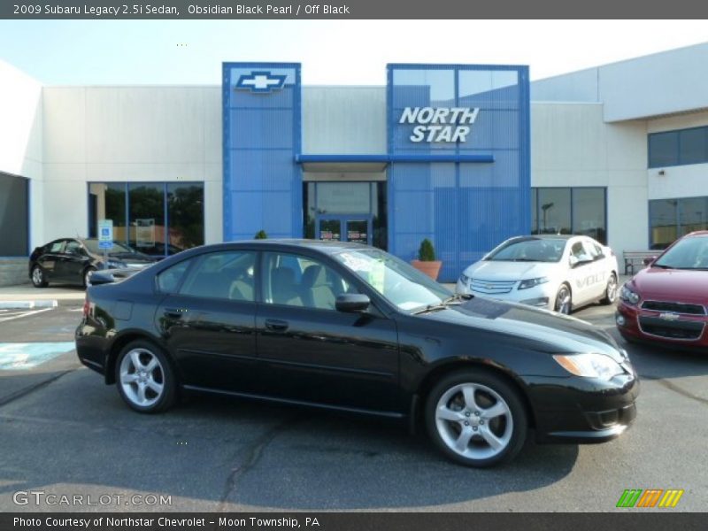 Obsidian Black Pearl / Off Black 2009 Subaru Legacy 2.5i Sedan