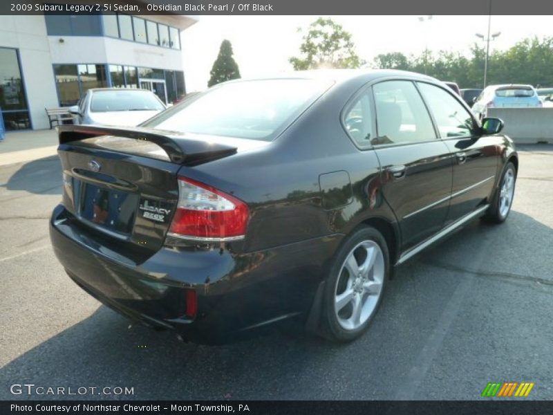 Obsidian Black Pearl / Off Black 2009 Subaru Legacy 2.5i Sedan