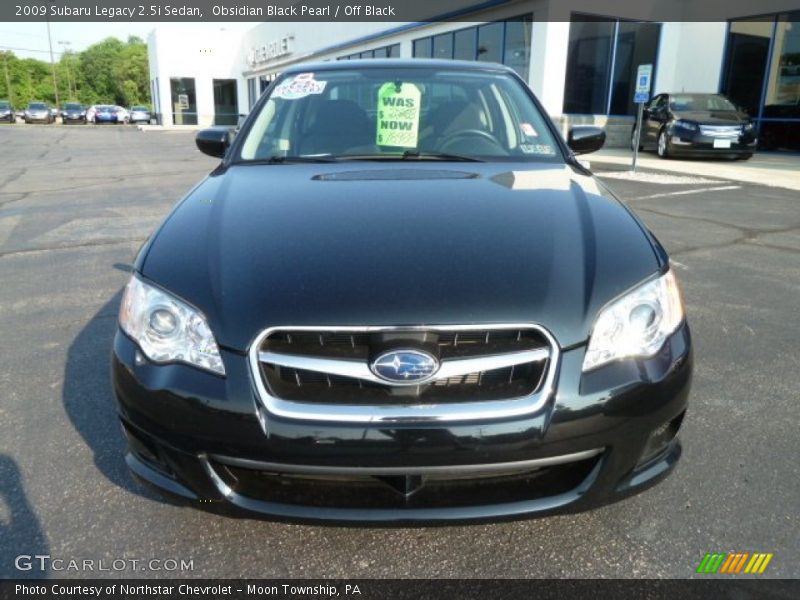 Obsidian Black Pearl / Off Black 2009 Subaru Legacy 2.5i Sedan