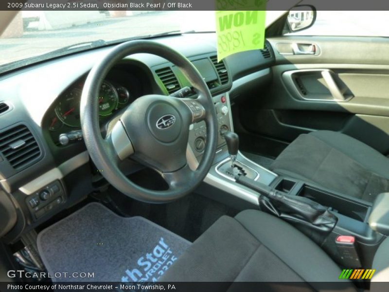 Obsidian Black Pearl / Off Black 2009 Subaru Legacy 2.5i Sedan