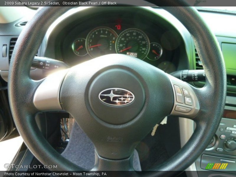 Obsidian Black Pearl / Off Black 2009 Subaru Legacy 2.5i Sedan