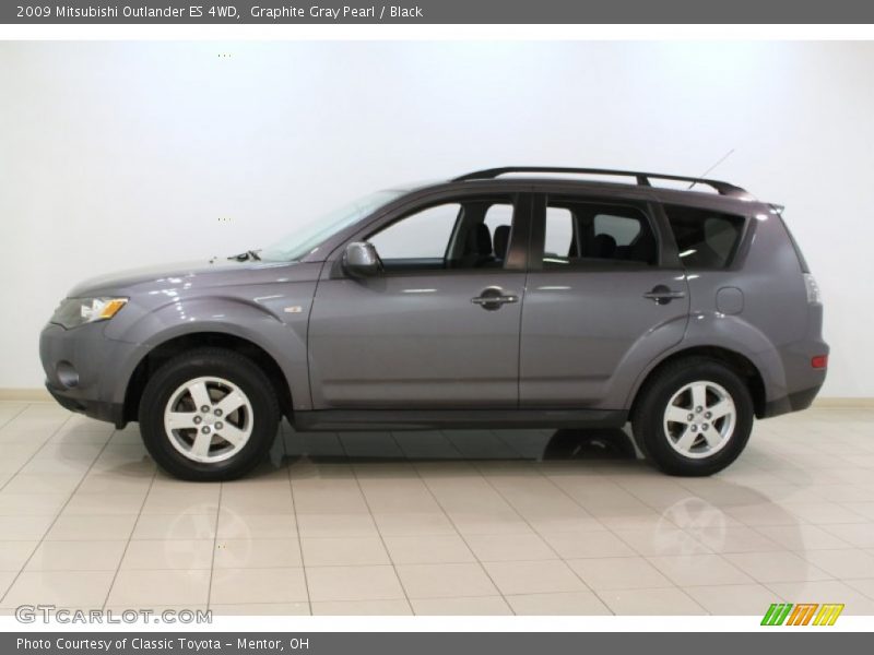 Graphite Gray Pearl / Black 2009 Mitsubishi Outlander ES 4WD