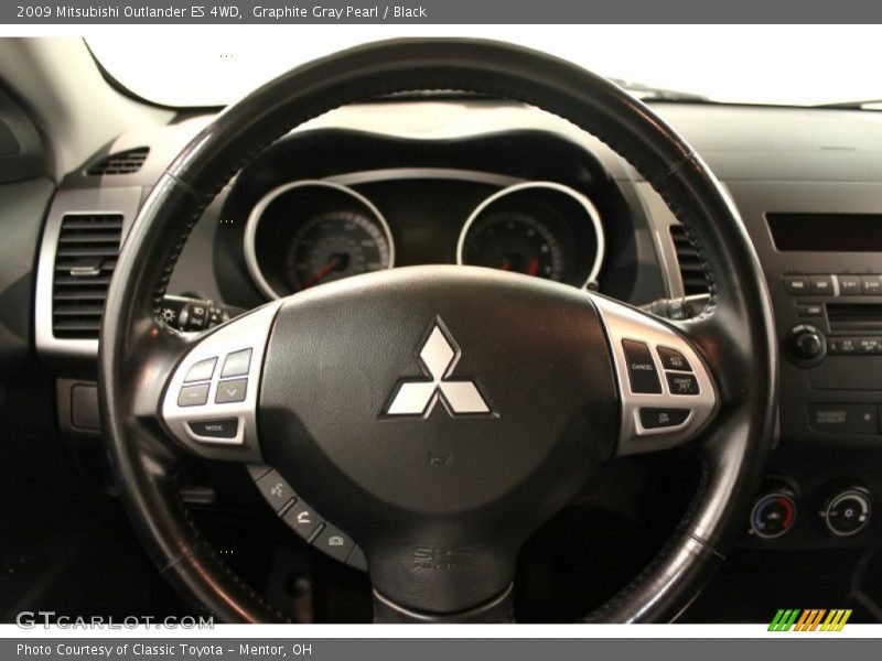 Graphite Gray Pearl / Black 2009 Mitsubishi Outlander ES 4WD