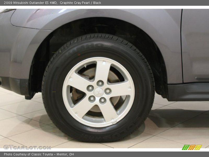 Graphite Gray Pearl / Black 2009 Mitsubishi Outlander ES 4WD