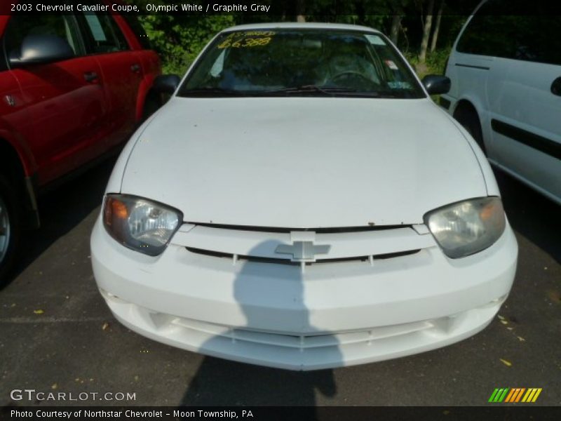 Olympic White / Graphite Gray 2003 Chevrolet Cavalier Coupe