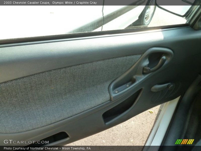 Olympic White / Graphite Gray 2003 Chevrolet Cavalier Coupe