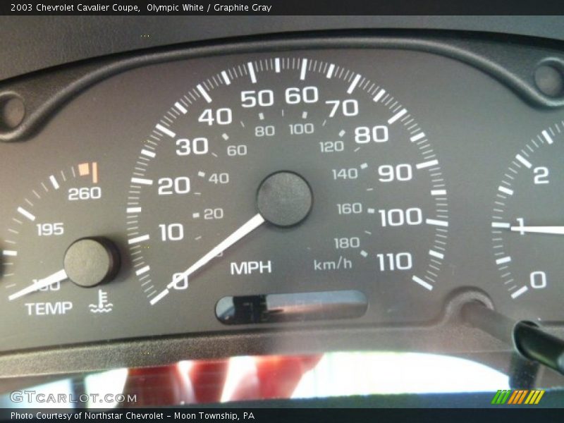 Olympic White / Graphite Gray 2003 Chevrolet Cavalier Coupe
