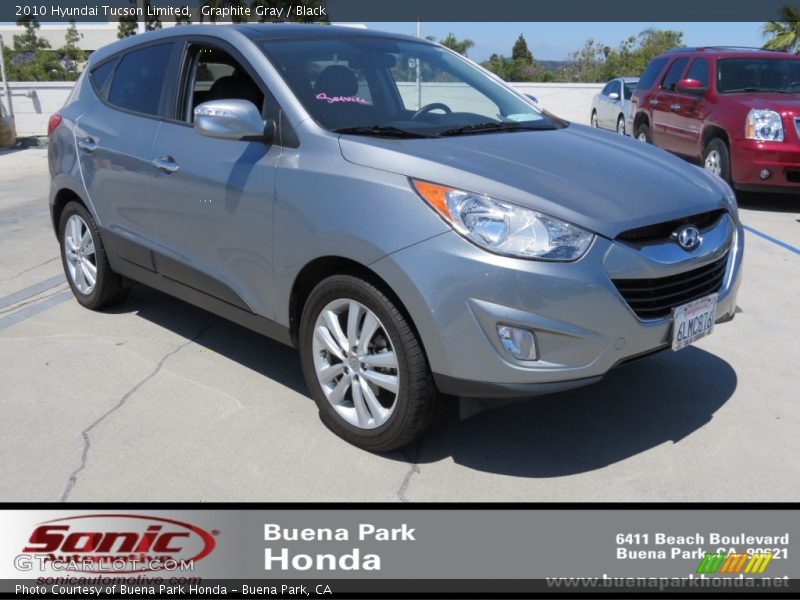 Graphite Gray / Black 2010 Hyundai Tucson Limited