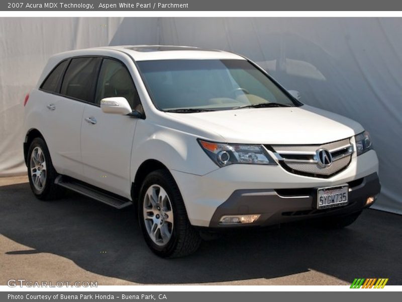 Aspen White Pearl / Parchment 2007 Acura MDX Technology