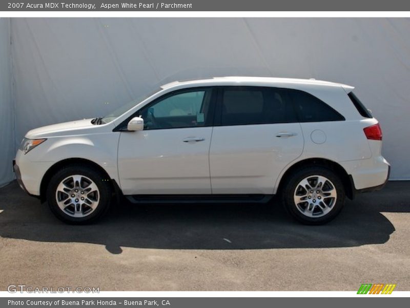 Aspen White Pearl / Parchment 2007 Acura MDX Technology