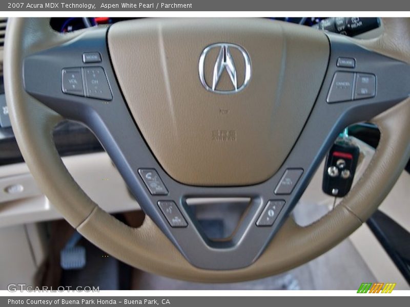 Aspen White Pearl / Parchment 2007 Acura MDX Technology