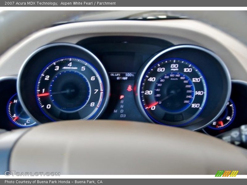 Aspen White Pearl / Parchment 2007 Acura MDX Technology