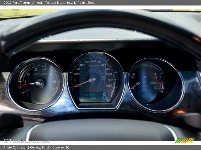 Tuxedo Black Metallic / Light Stone 2012 Ford Taurus Limited