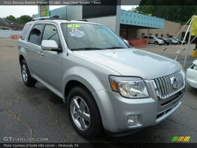Ingot Silver Metallic / Black 2011 Mercury Mariner Premier V6 AWD