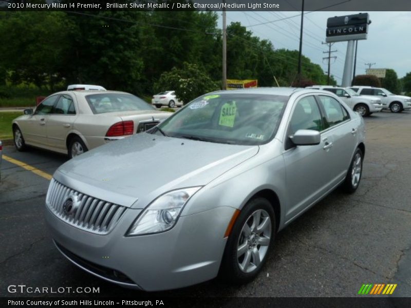 Brilliant Silver Metallic / Dark Charcoal/Medium Light Stone 2010 Mercury Milan I4 Premier
