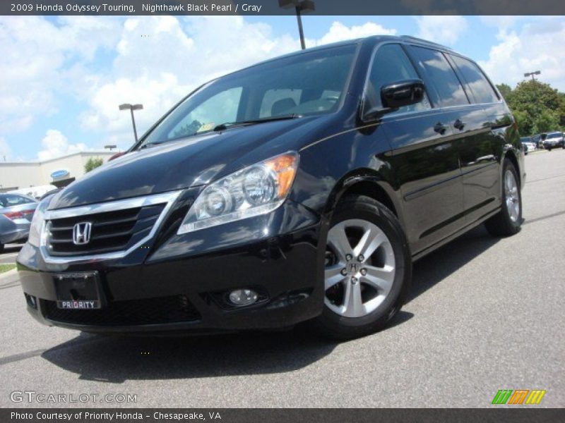 Nighthawk Black Pearl / Gray 2009 Honda Odyssey Touring