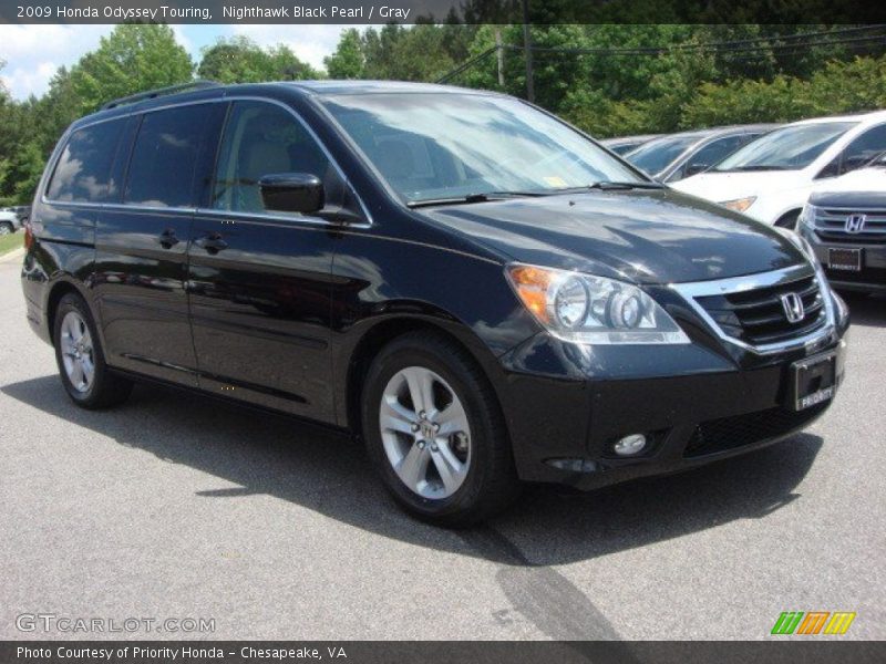 Nighthawk Black Pearl / Gray 2009 Honda Odyssey Touring
