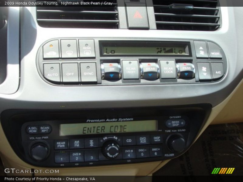 Nighthawk Black Pearl / Gray 2009 Honda Odyssey Touring