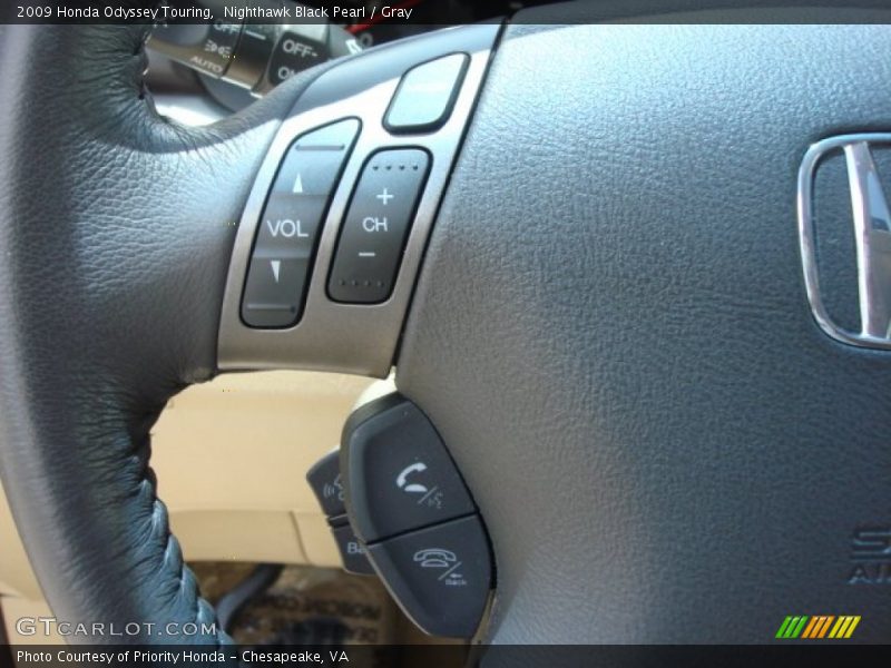 Nighthawk Black Pearl / Gray 2009 Honda Odyssey Touring