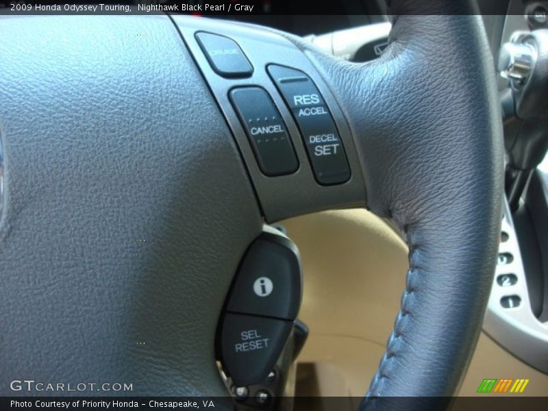 Nighthawk Black Pearl / Gray 2009 Honda Odyssey Touring