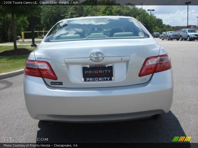 Classic Silver Metallic / Ash 2008 Toyota Camry LE