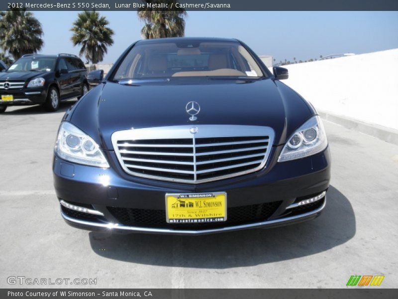 Lunar Blue Metallic / Cashmere/Savanna 2012 Mercedes-Benz S 550 Sedan