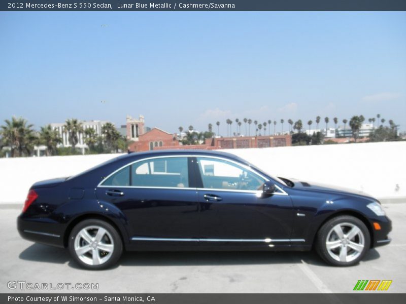 Lunar Blue Metallic / Cashmere/Savanna 2012 Mercedes-Benz S 550 Sedan