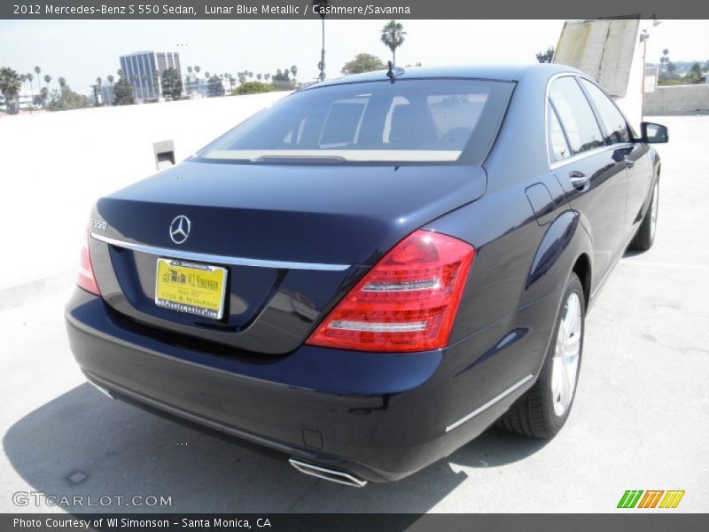 Lunar Blue Metallic / Cashmere/Savanna 2012 Mercedes-Benz S 550 Sedan