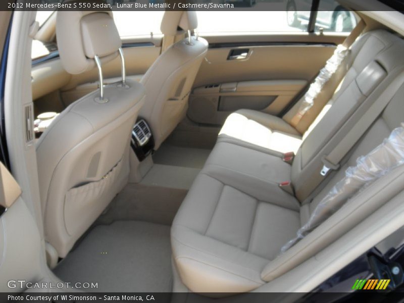Lunar Blue Metallic / Cashmere/Savanna 2012 Mercedes-Benz S 550 Sedan