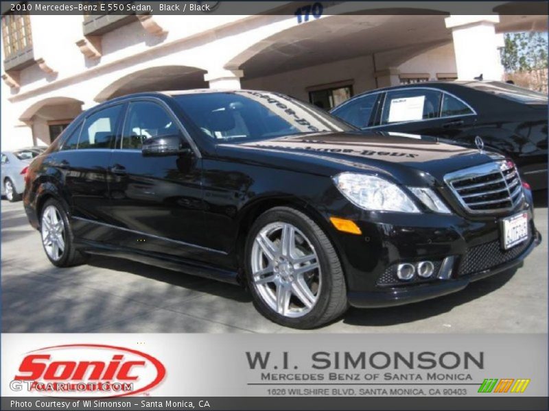 Black / Black 2010 Mercedes-Benz E 550 Sedan