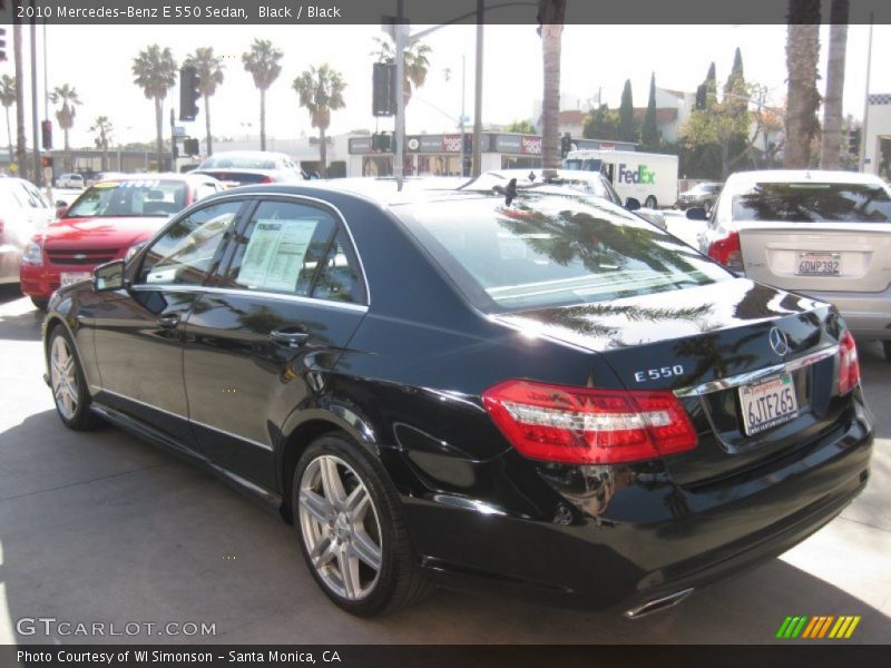 Black / Black 2010 Mercedes-Benz E 550 Sedan