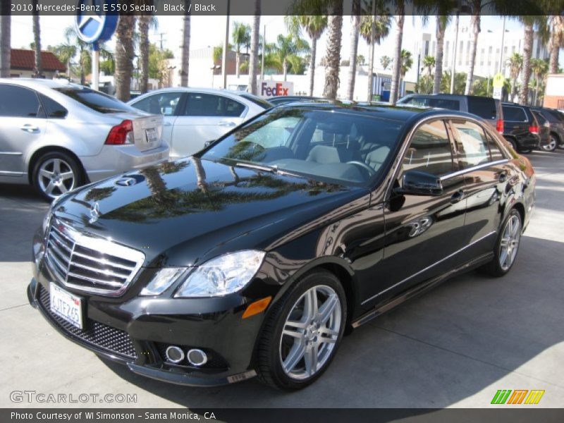 Black / Black 2010 Mercedes-Benz E 550 Sedan