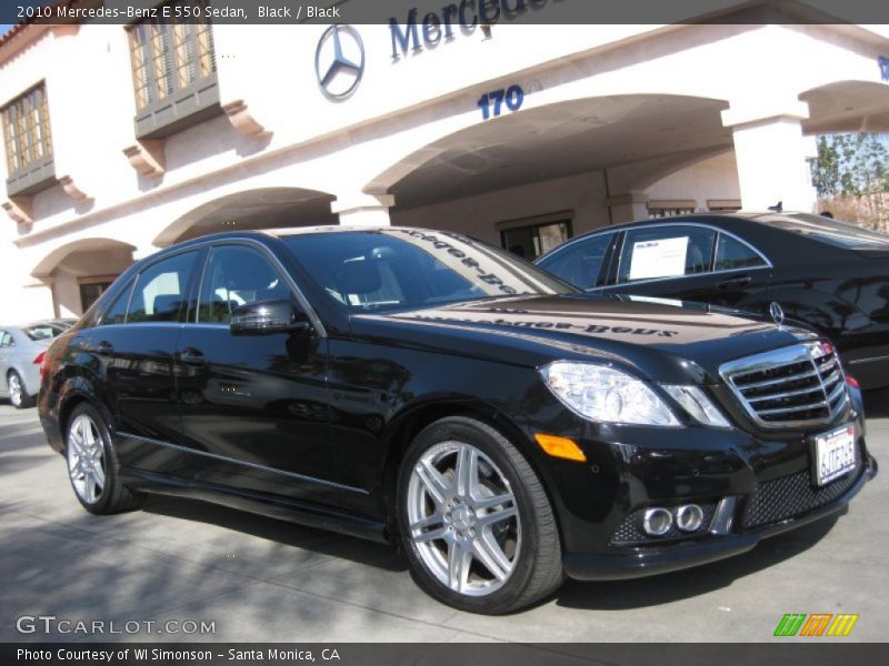 Black / Black 2010 Mercedes-Benz E 550 Sedan