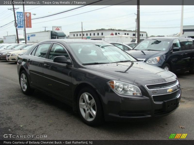 Taupe Gray Metallic / Titanium 2011 Chevrolet Malibu LS