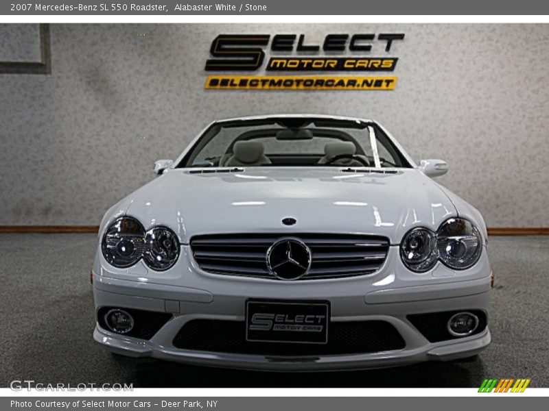 Alabaster White / Stone 2007 Mercedes-Benz SL 550 Roadster
