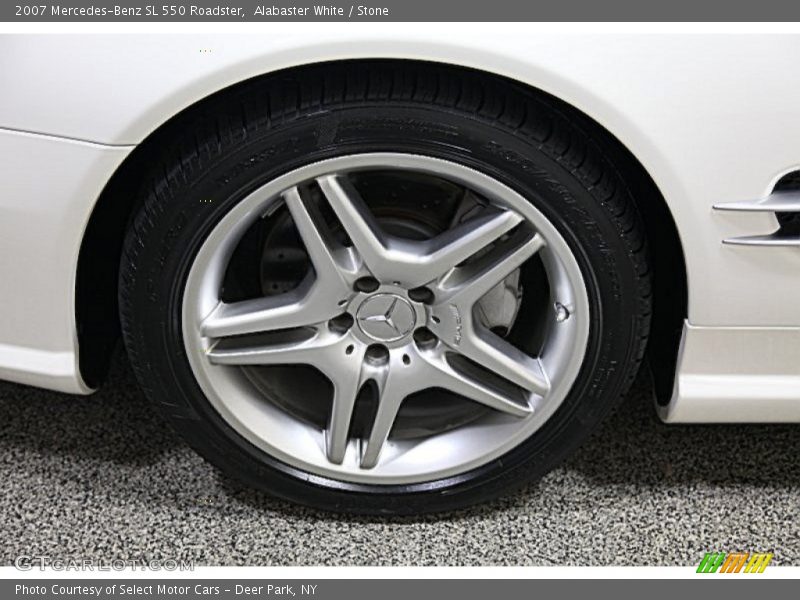 Alabaster White / Stone 2007 Mercedes-Benz SL 550 Roadster
