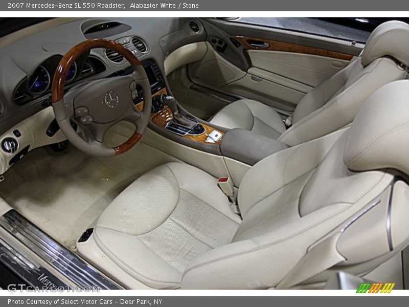 Alabaster White / Stone 2007 Mercedes-Benz SL 550 Roadster