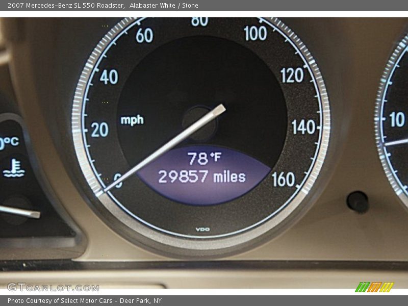 Alabaster White / Stone 2007 Mercedes-Benz SL 550 Roadster