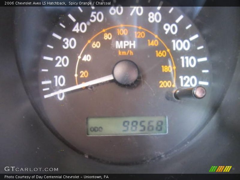 Spicy Orange / Charcoal 2006 Chevrolet Aveo LS Hatchback