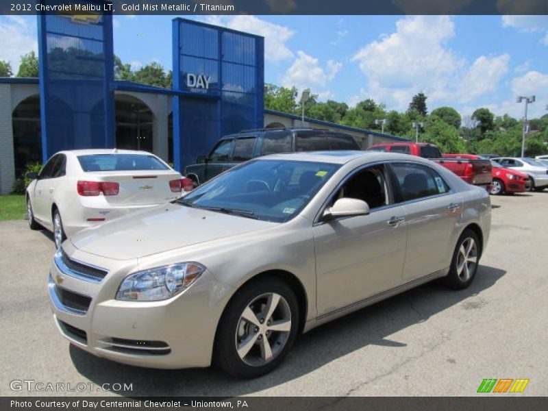 Gold Mist Metallic / Titanium 2012 Chevrolet Malibu LT