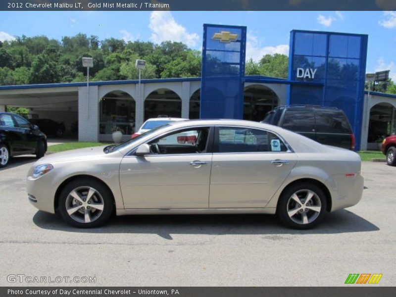 Gold Mist Metallic / Titanium 2012 Chevrolet Malibu LT